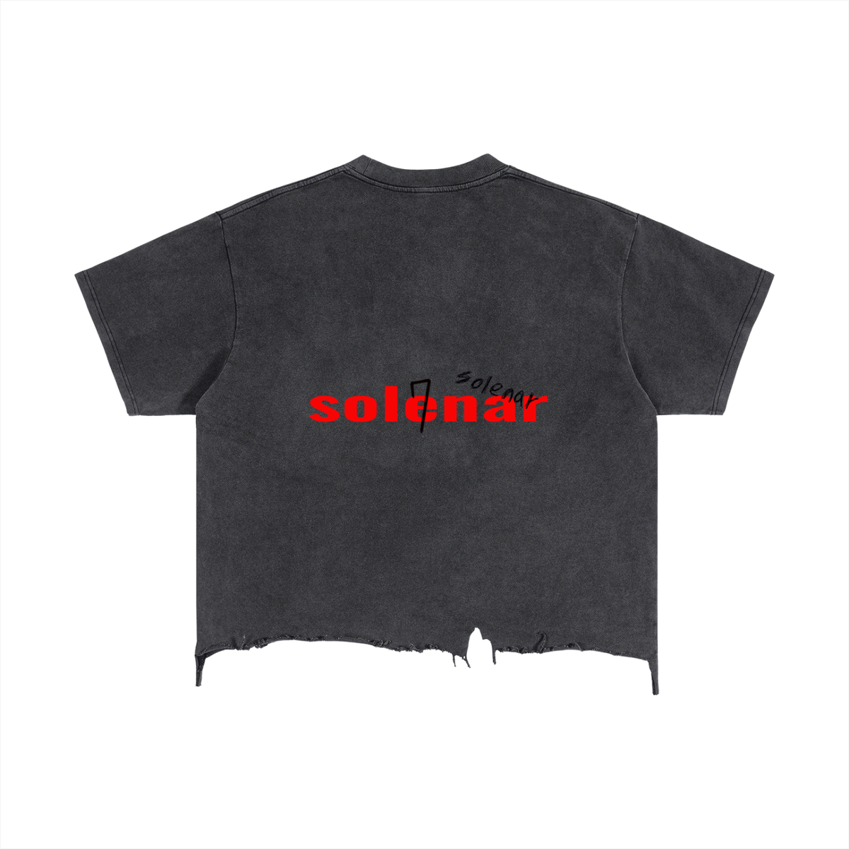 Vintage Wash Boxy Distressed Hem T-Shirt
