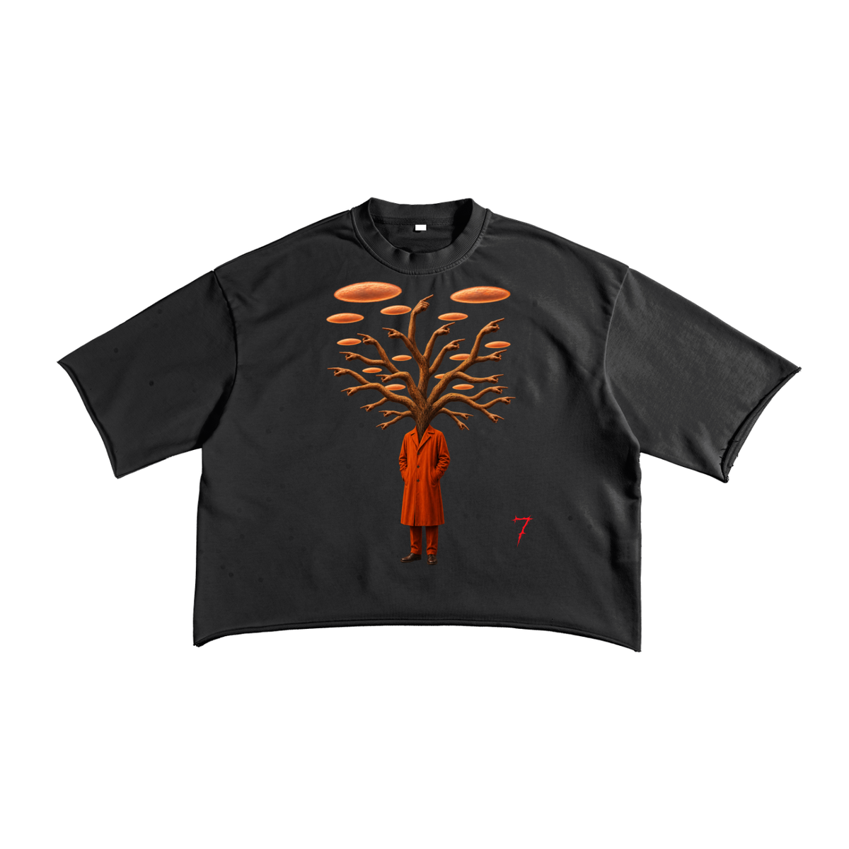 French Terry Raw Edge T-Shirt