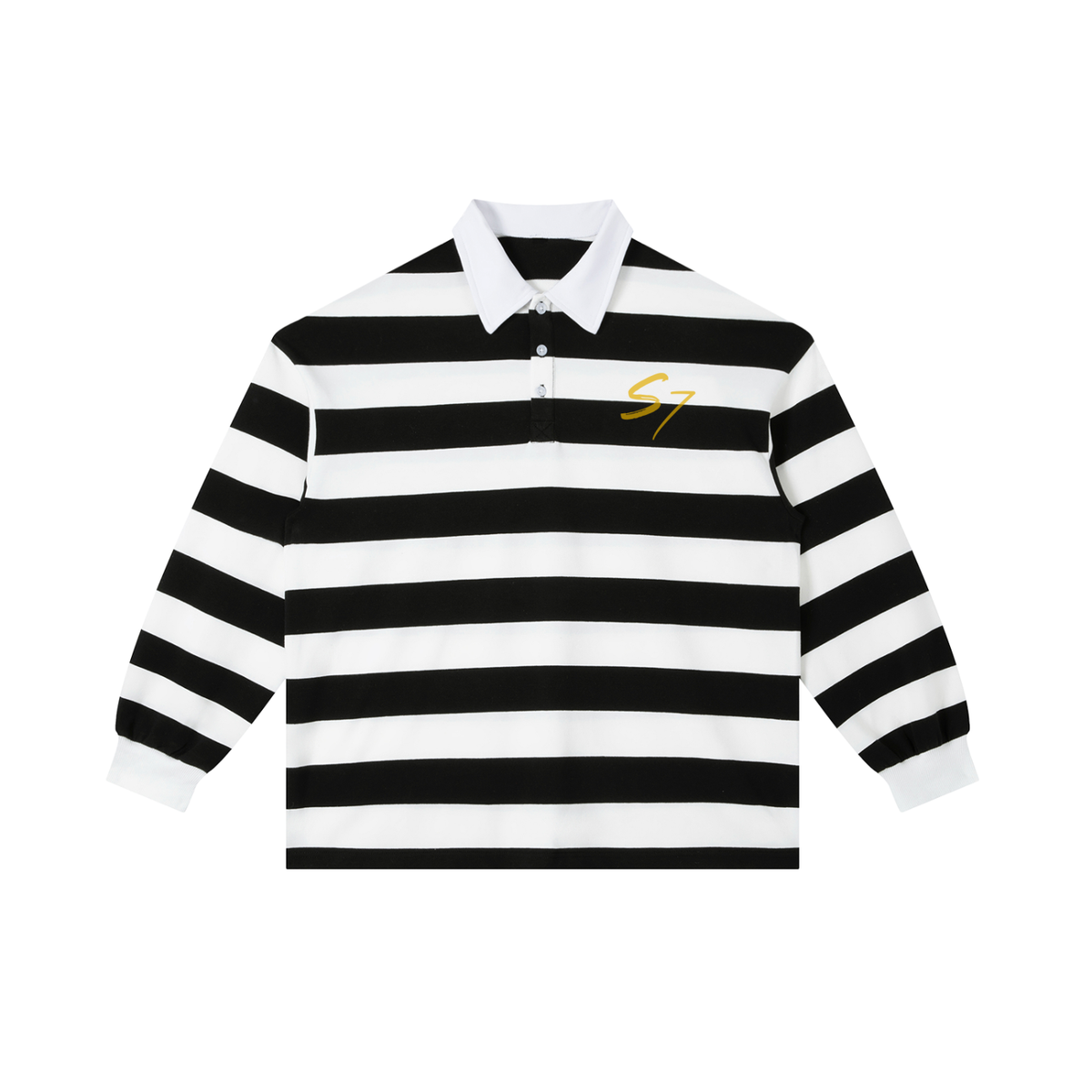 mykisms Color Block Stripe Polo Shirt