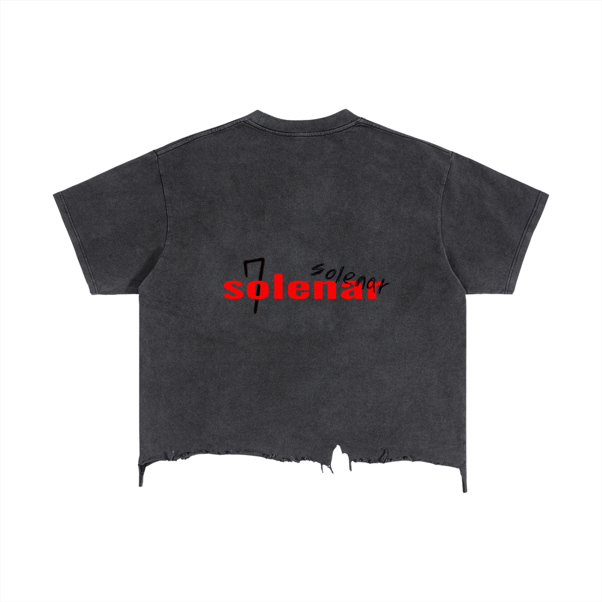 Vintage Wash Boxy Distressed Hem T-Shirt