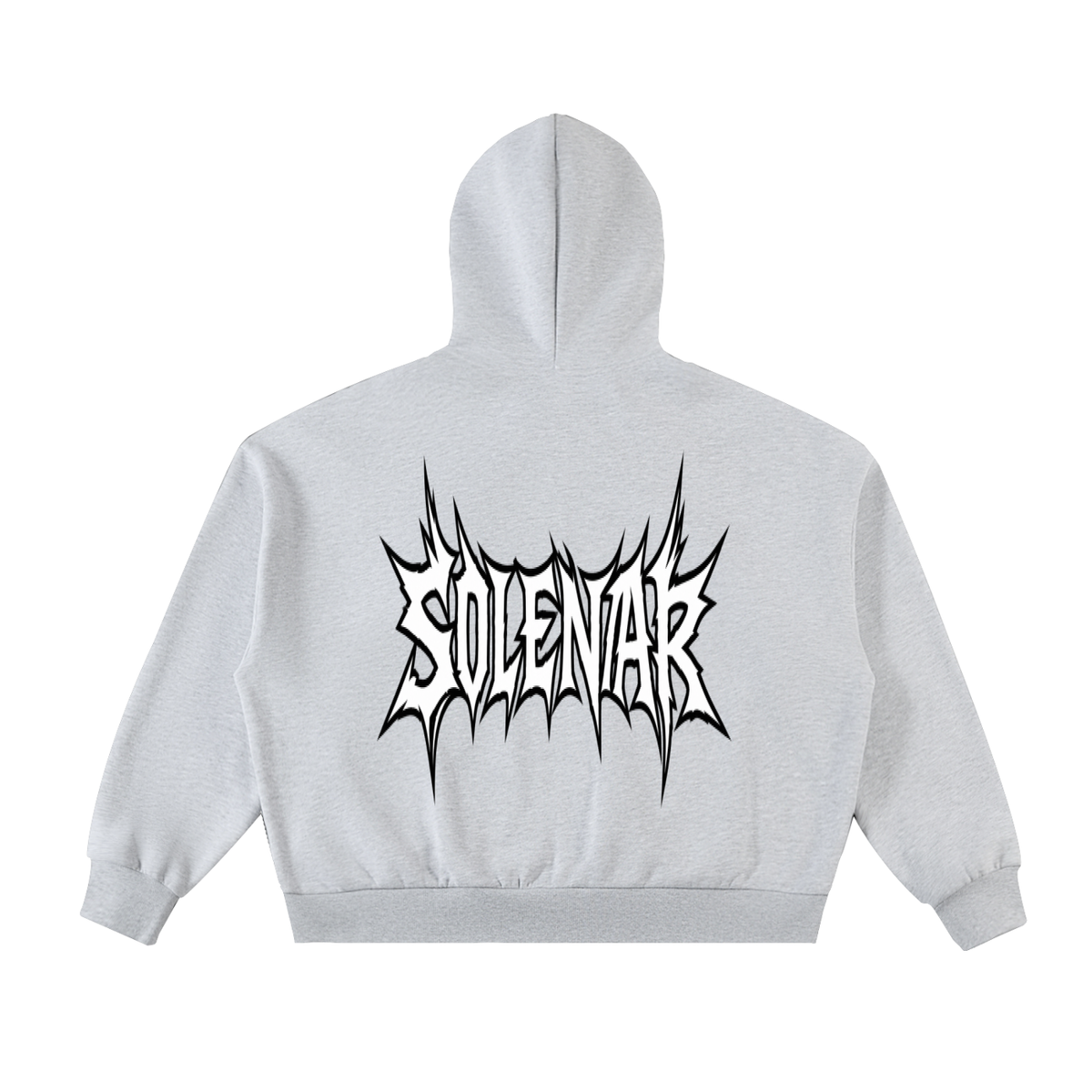 Fleeced Full-Zip Boxy Hoodie