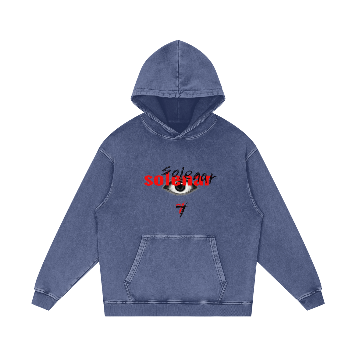 EYE Ankh Snow Washed Loose Cotton Hoodie