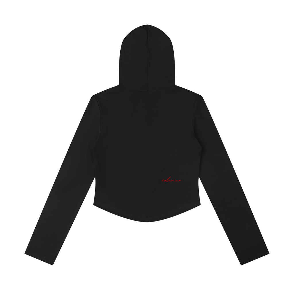 Women's Slim Cropped Full Zip Hoodie