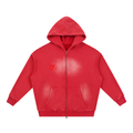 Sunfade Two-way Zipper Boxy Fleece Hoodie