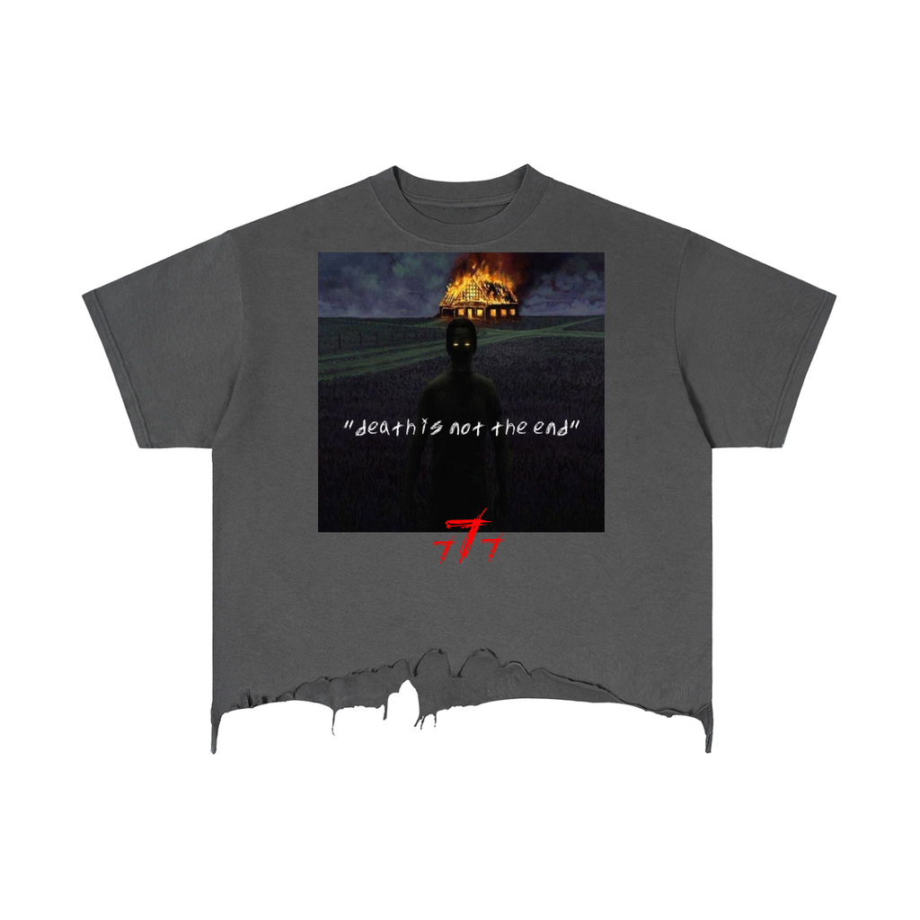 Vintage Wash Boxy Distressed Hem T-Shirt