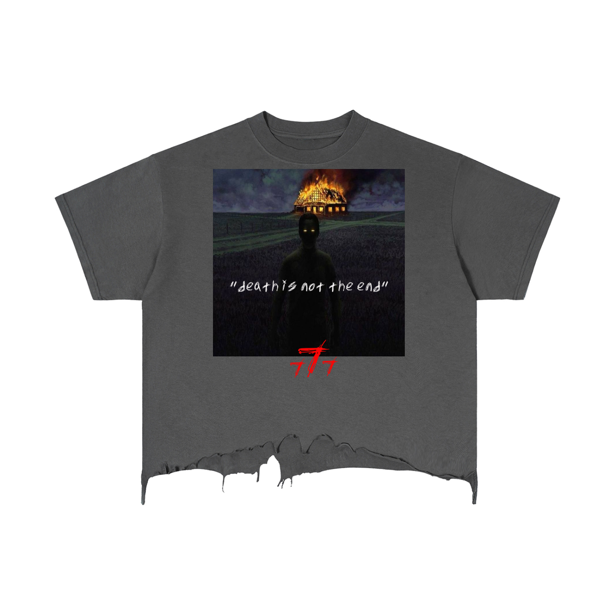 Vintage Wash Boxy Distressed Hem T-Shirt