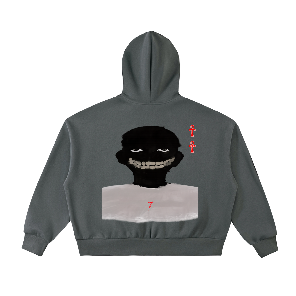 Fleeced Full-Zip Boxy Hoodie