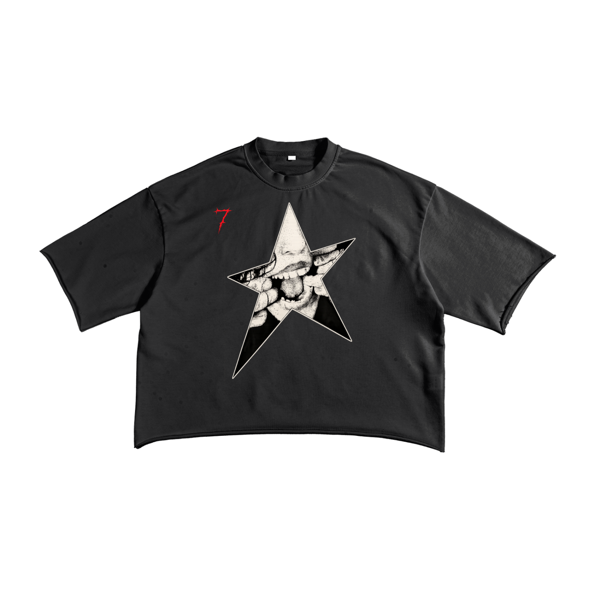 French Terry Raw Edge T-Shirt