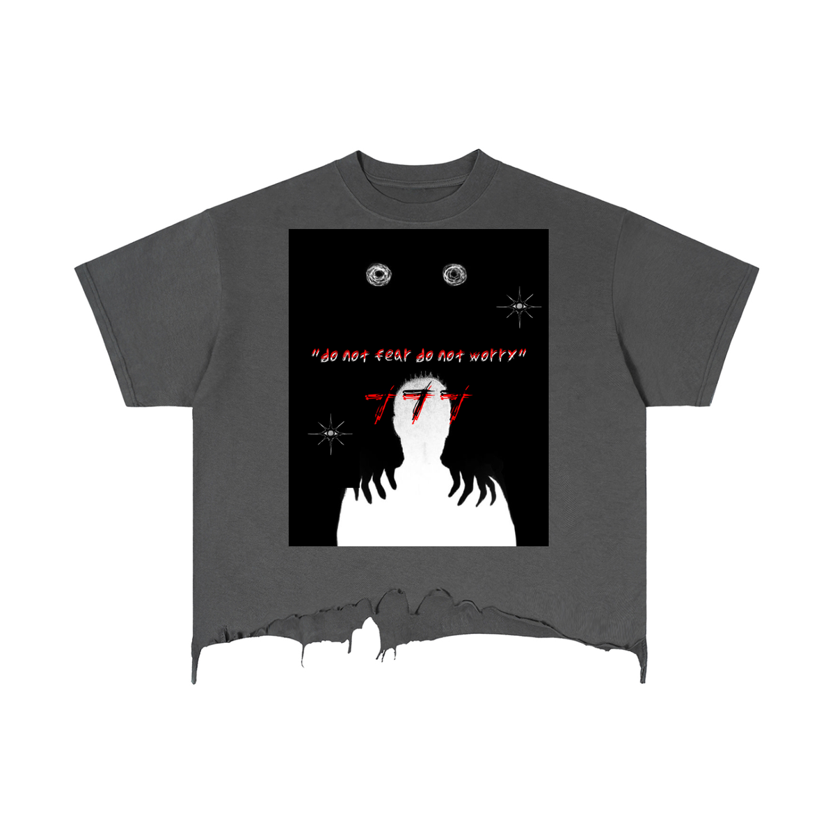Do Not Fear Distressed Hem T-Shirt