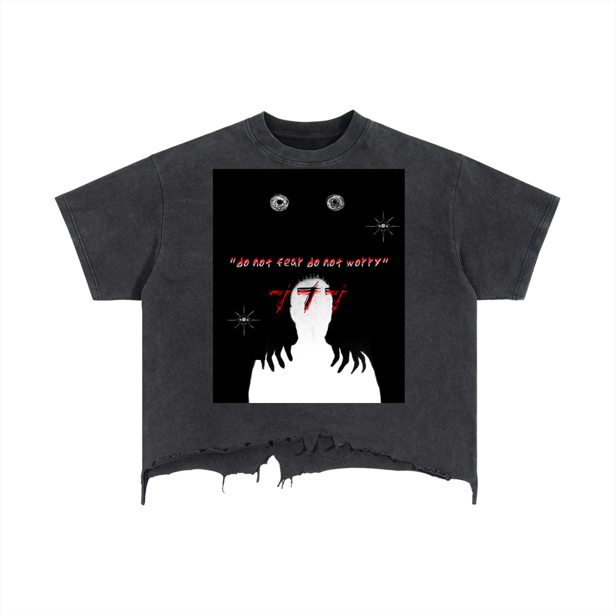 Do Not Fear Distressed Hem T-Shirt