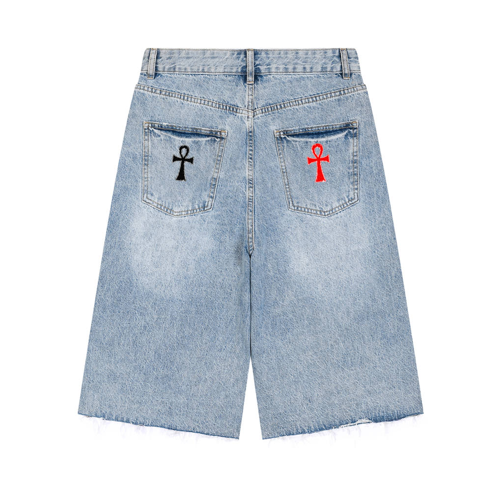Men’s Vintage Wide Leg Denim Shorts