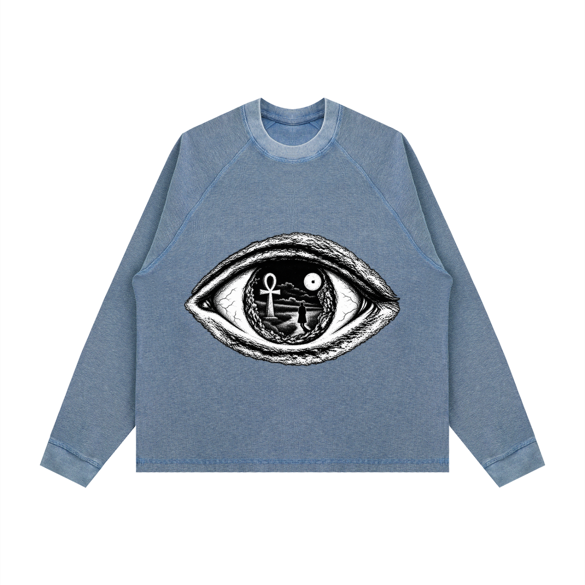 Unisex Vintage Wash Boxy  Waffle T-Shirt