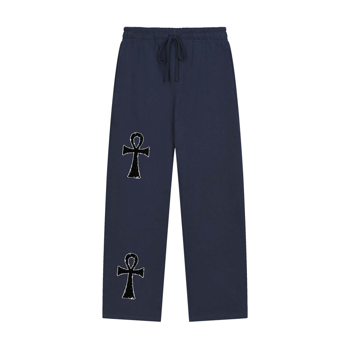Ankh Solid Color Straight-Leg Sweatpants