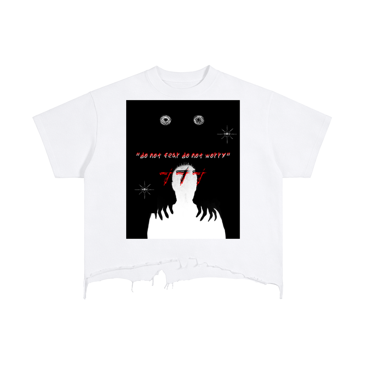 Do Not Fear Distressed Hem T-Shirt