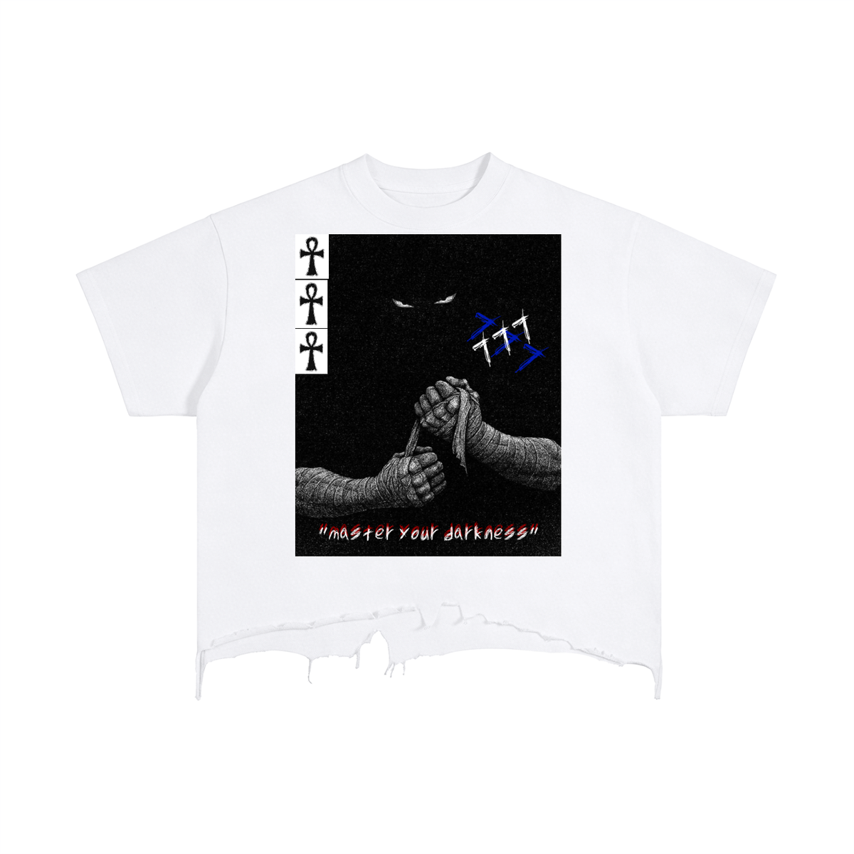 Master OF Darkness Distressed Hem T-Shirt