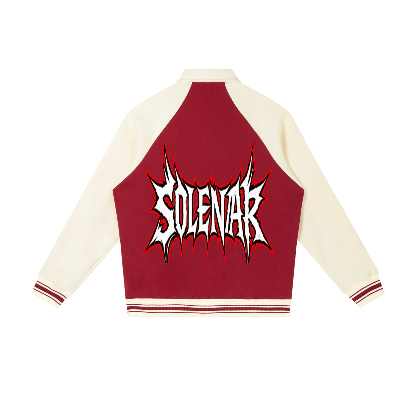 Contrast Raglan Sleeve Baseball Jacket