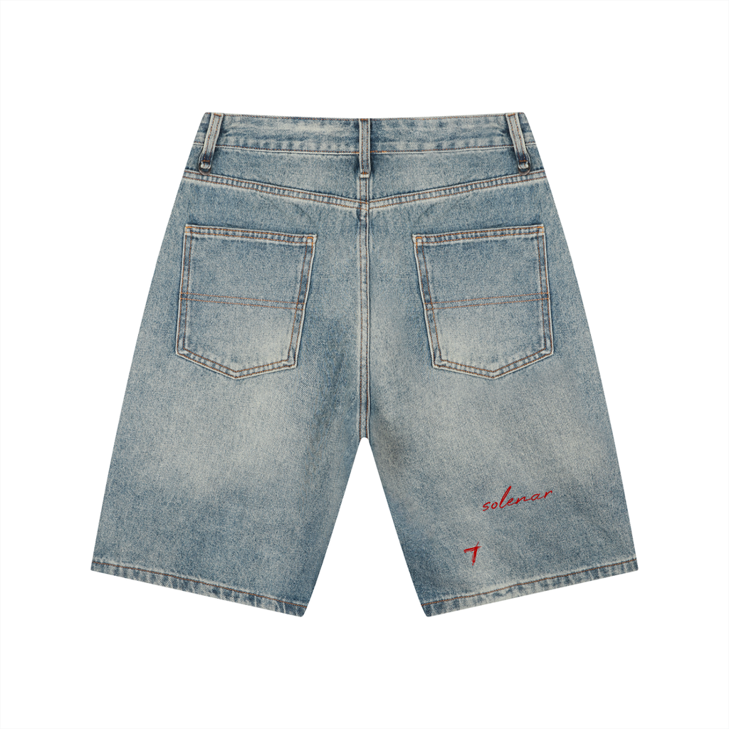Men's Vintage Wash Denim Shorts