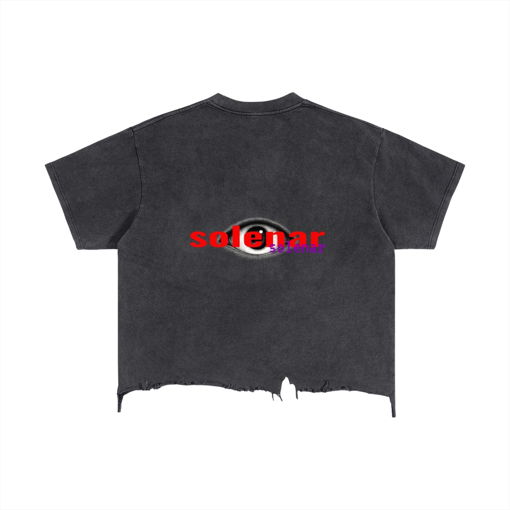 Vintage Wash Boxy Distressed Hem T-Shirt