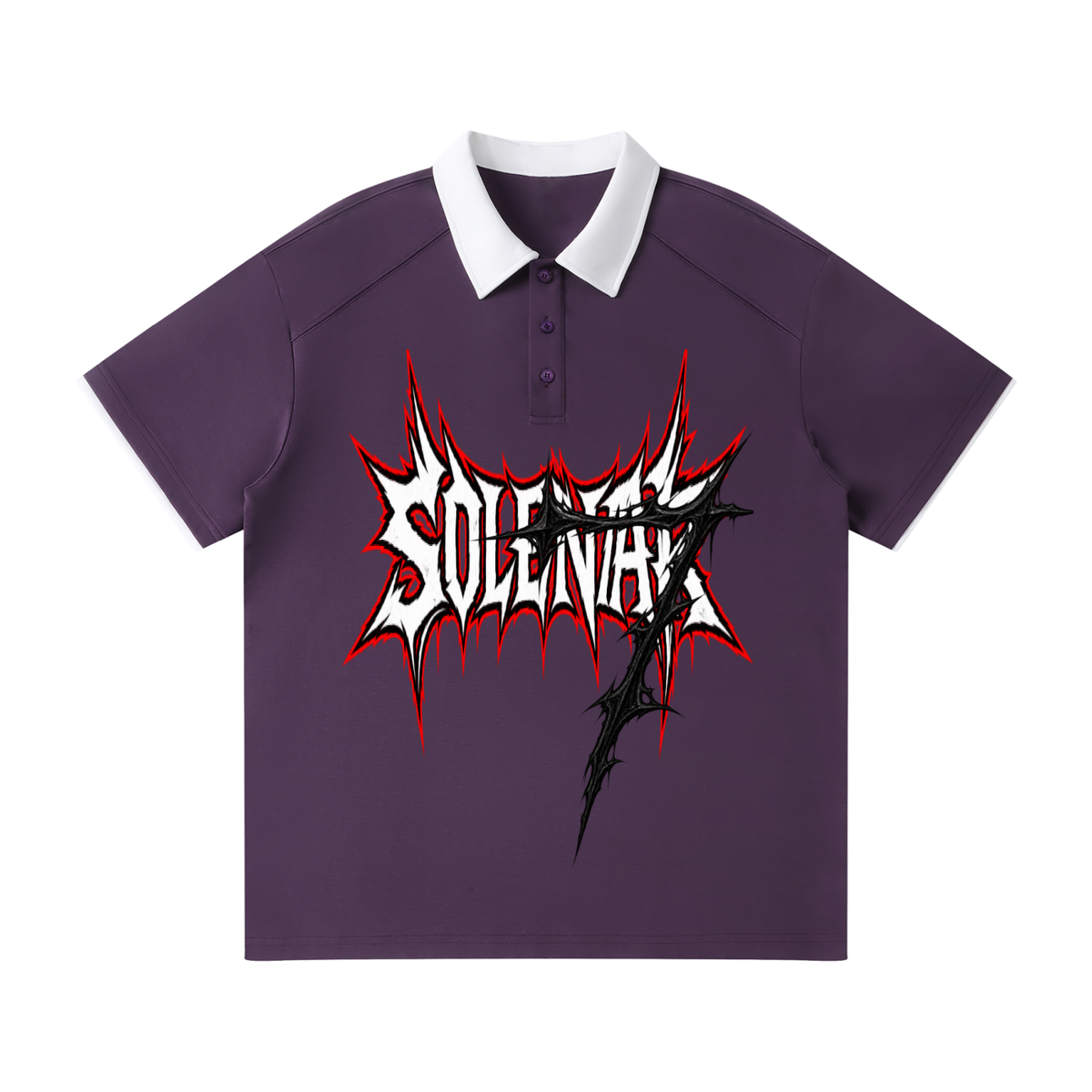 Contrast Collar Raglan Polo Shirt