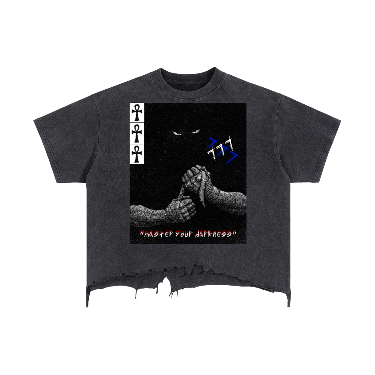 Master OF Darkness Distressed Hem T-Shirt