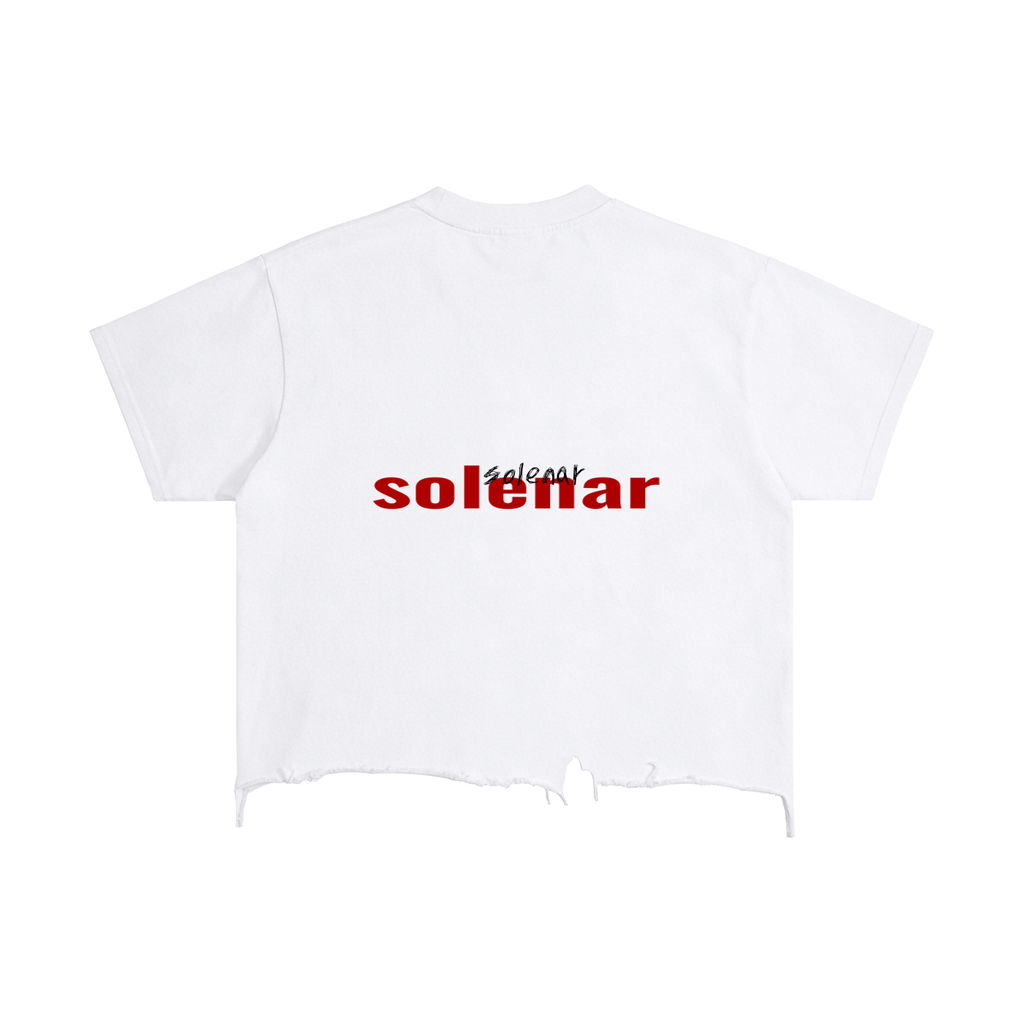 Sun Man Distressed Hem T-Shirt