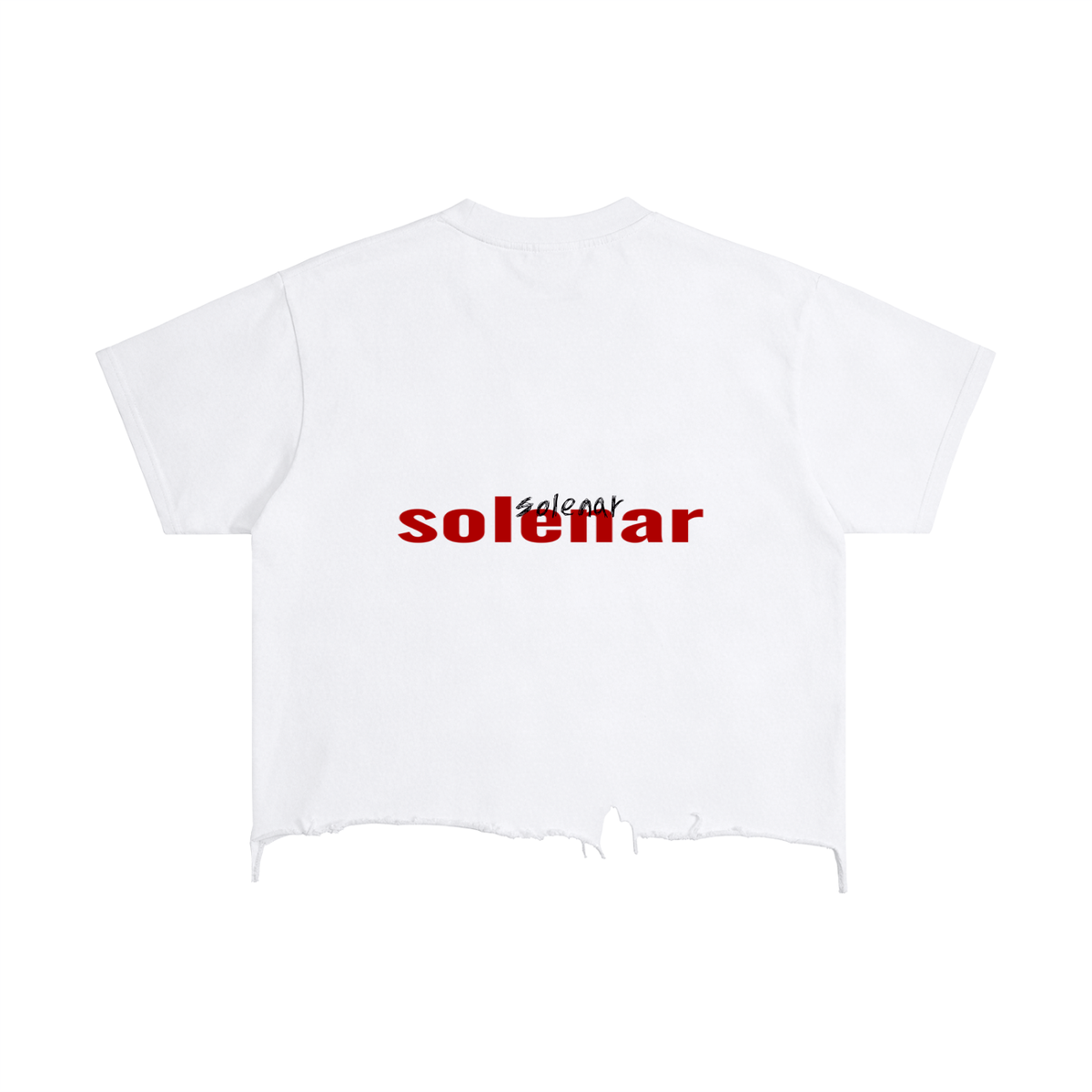 Sun Man Distressed Hem T-Shirt