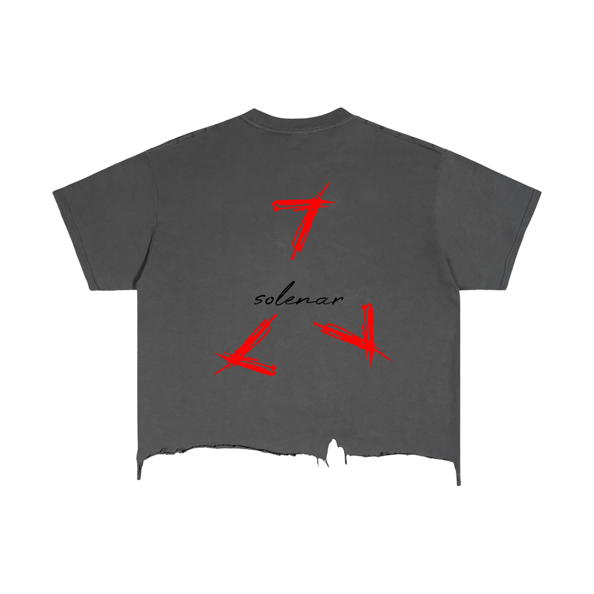 Vintage Wash Boxy Distressed Hem T-Shirt