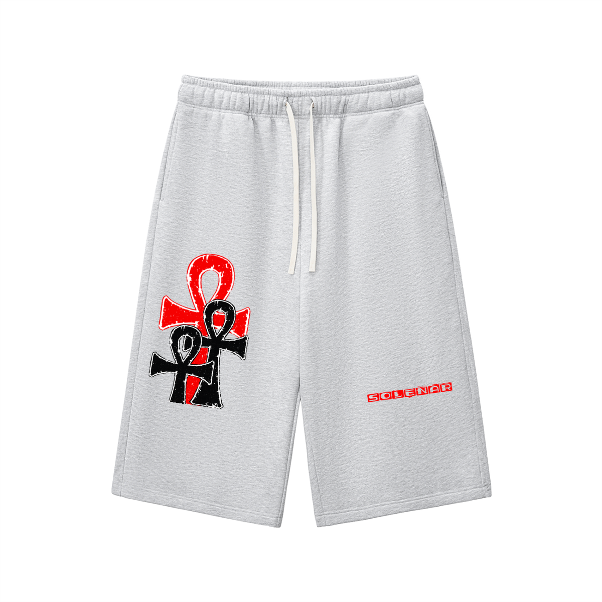 Relaxed Drawstring Three-quarter Sweatpants