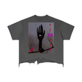 Visual Distressed Hem T-Shirt