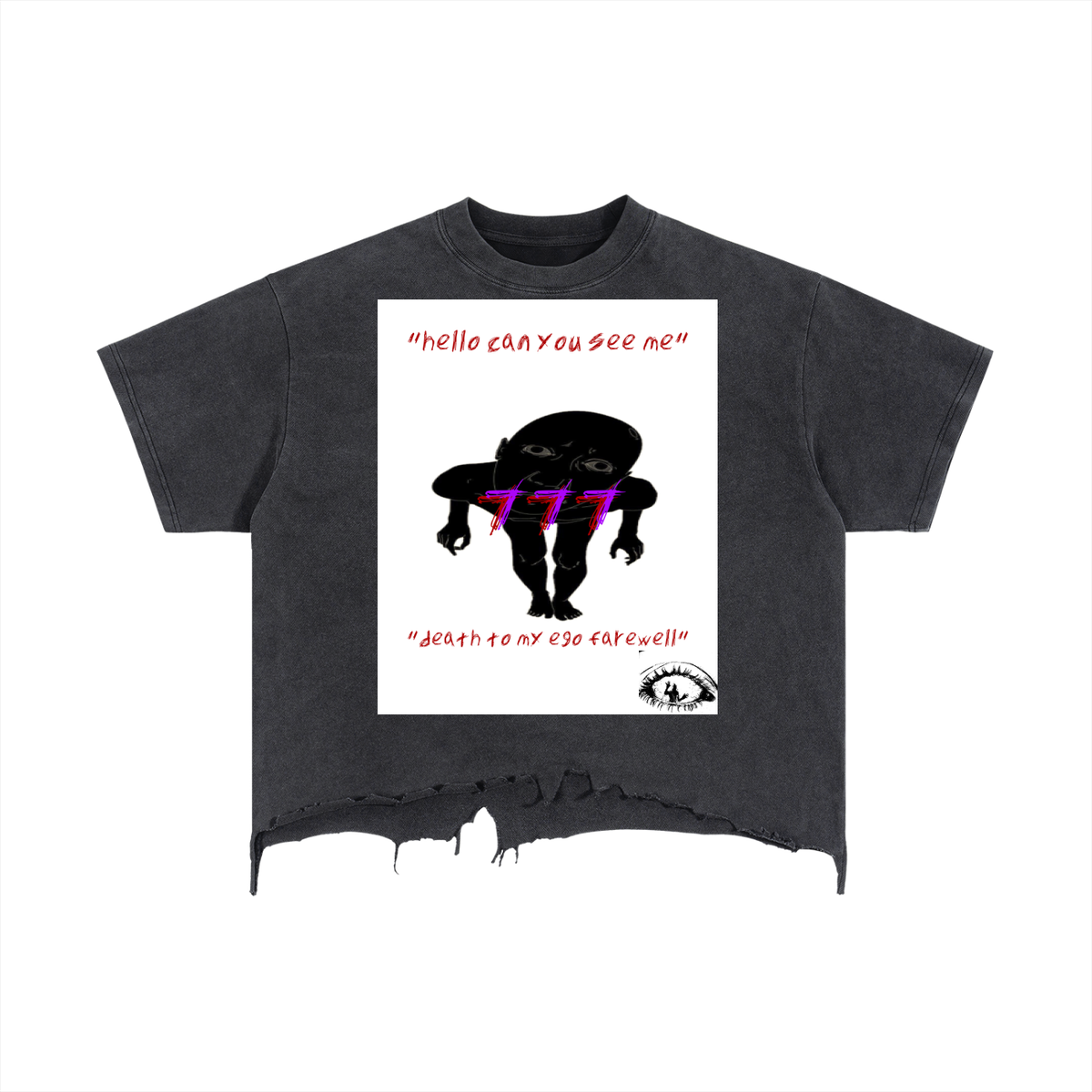 Death To Ego Distressed Hem T-Shirt