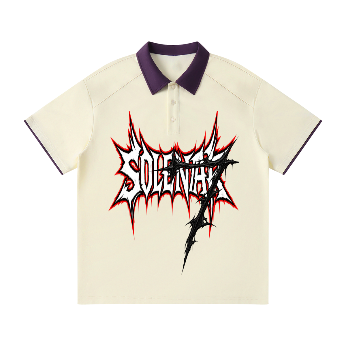 Contrast Collar Raglan Polo Shirt