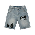 2 eyes Men's Vintage Wash Denim Shorts