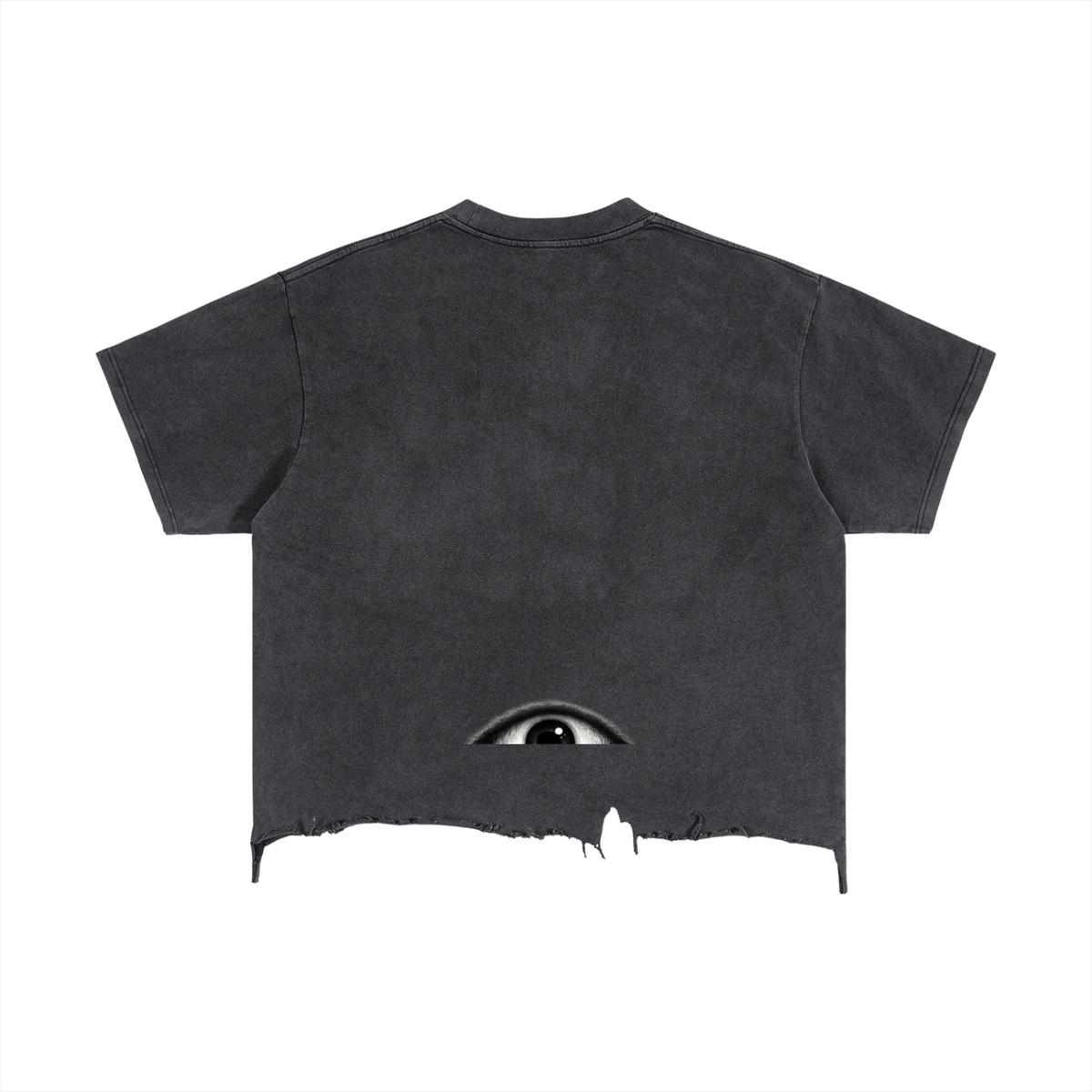 Vintage Wash Boxy Distressed Hem T-Shirt