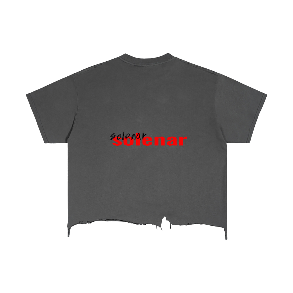Vintage Wash Boxy Distressed Hem T-Shirt