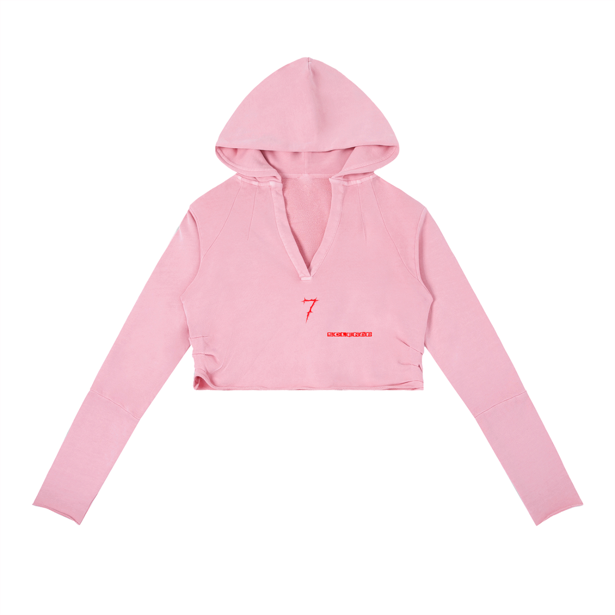 Vintage Washed Raw Edge Hoodie