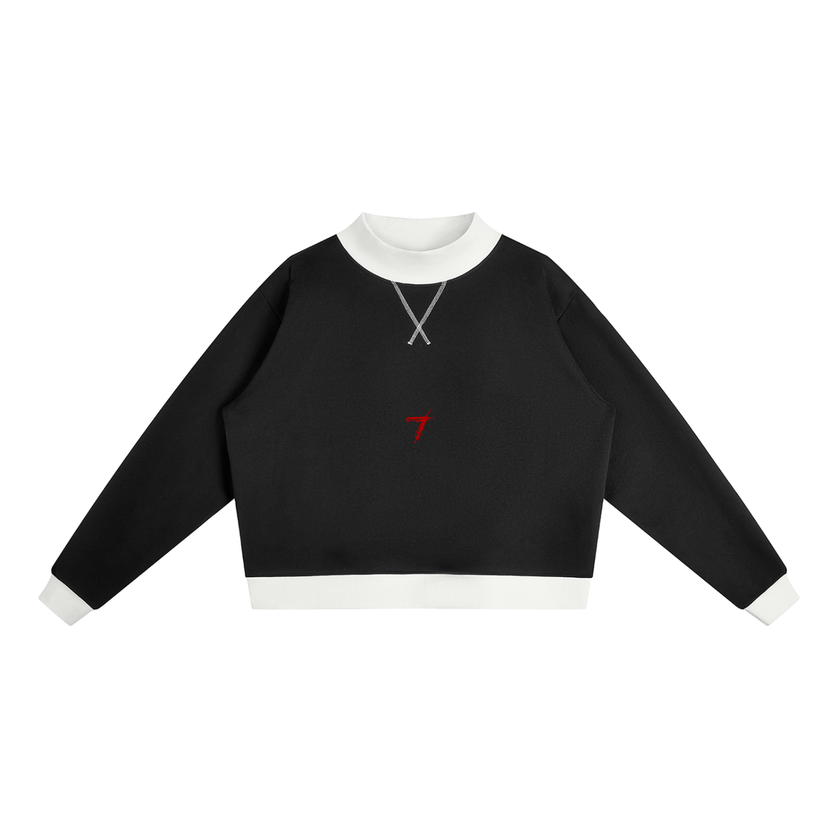 Women’s Mock Neck Crewneck Sweatshirt