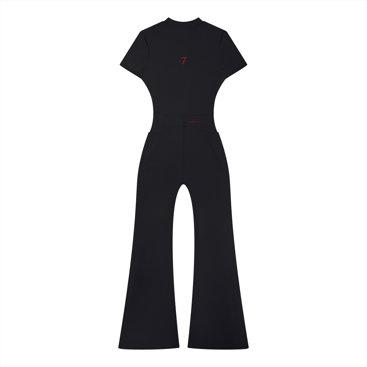 Women’s Tight Flared Leg Quarter-Zip Jumpsuit