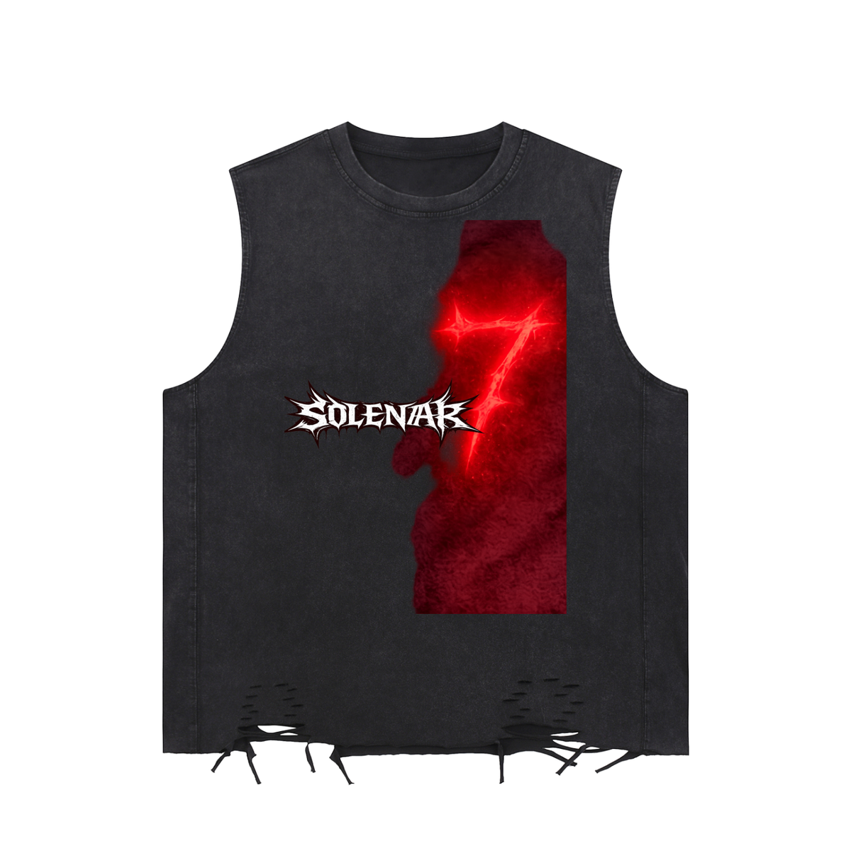 Snow Washed Raw-Hem Tank Top