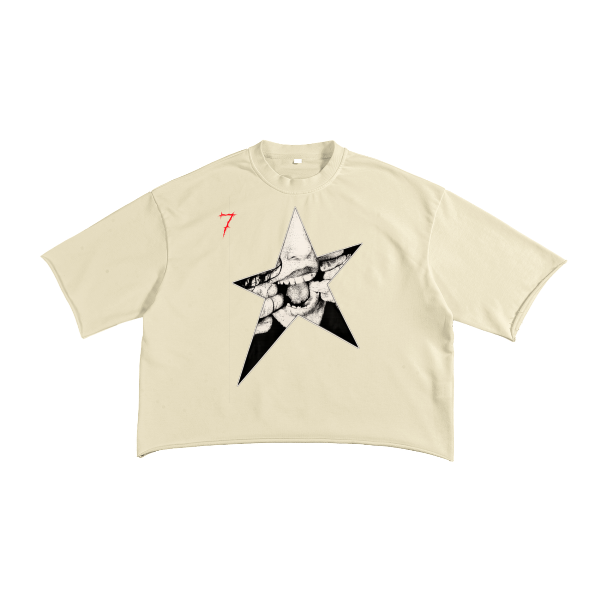 French Terry Raw Edge T-Shirt