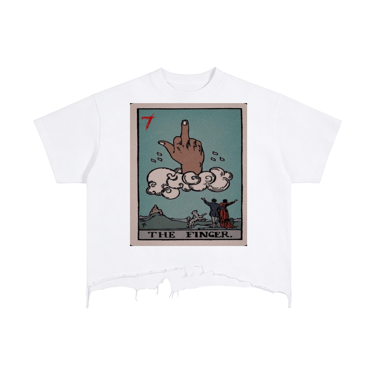 Tarot Distressed Hem T-Shirt