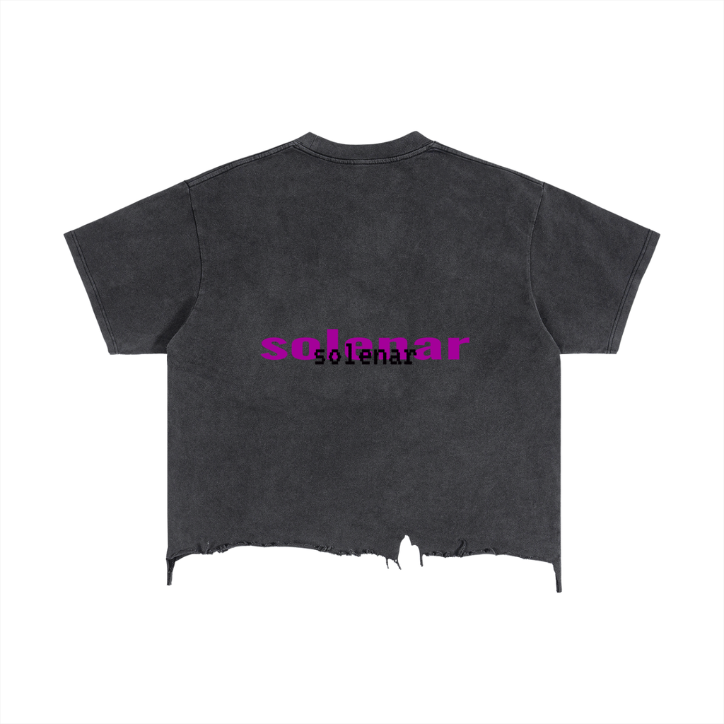 Visual Distressed Hem T-Shirt