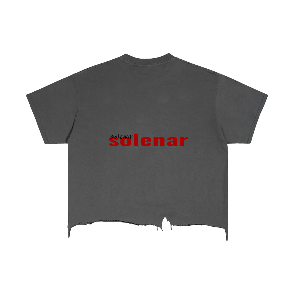 who am eye Distressed Hem T-Shirt