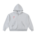 7 Fleeced Full-Zip Boxy Hoodie