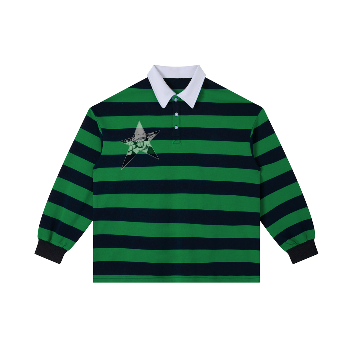 Color Block Stripe Polo Shirt