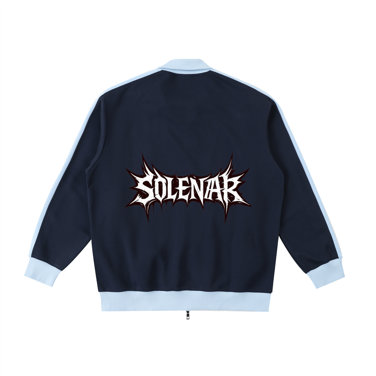 Contrast Trim Stand Collar Jacket