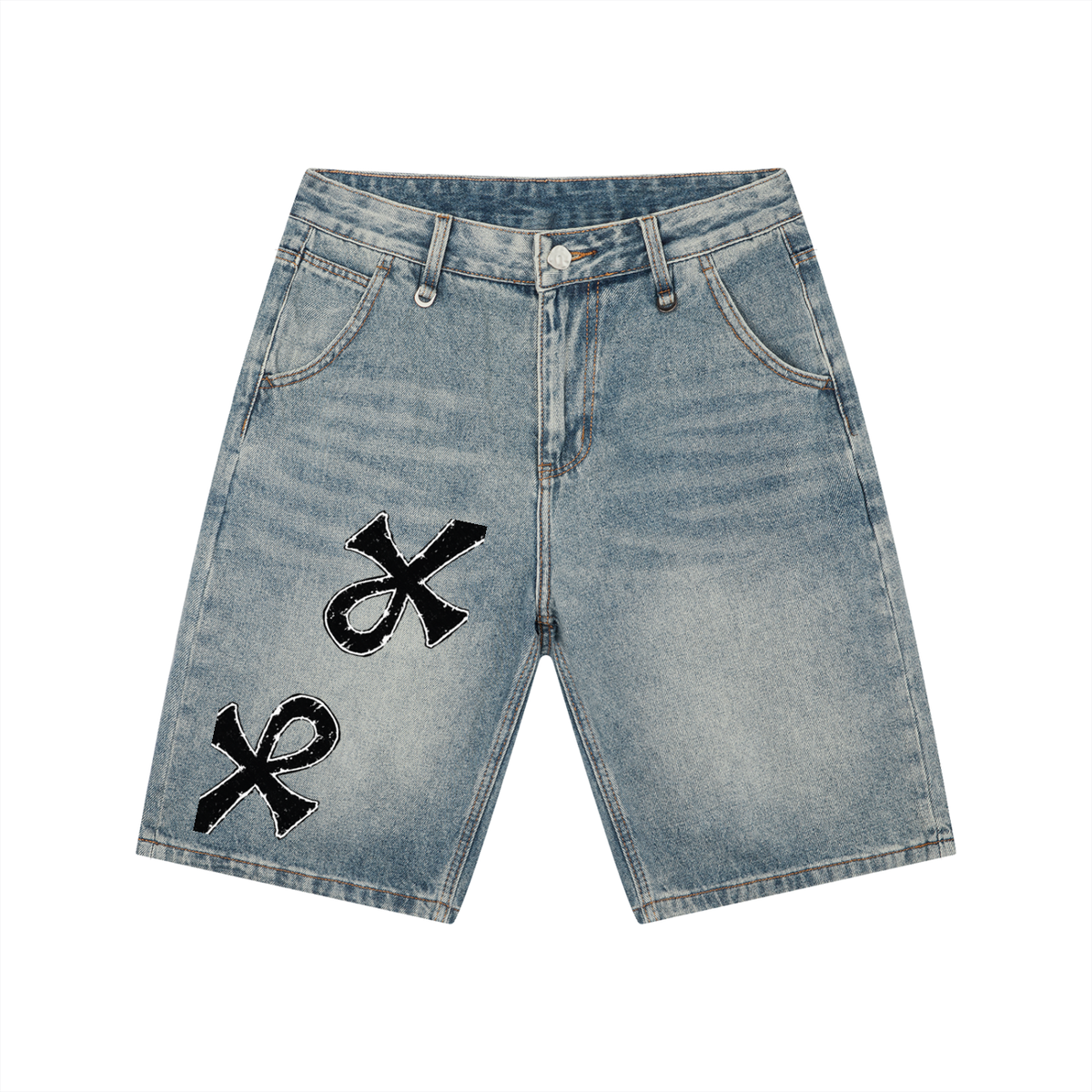 Men's Vintage Wash Denim Shorts