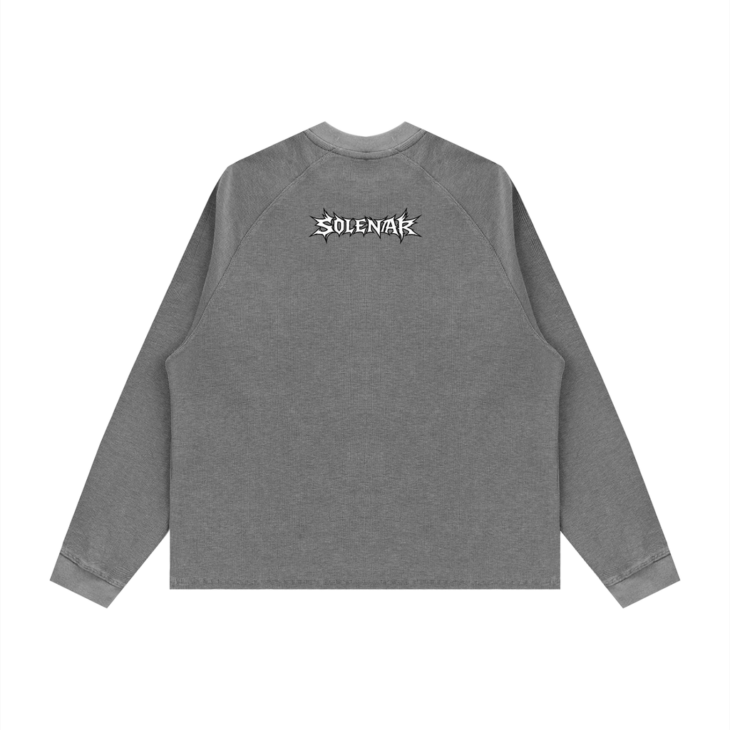Unisex Vintage Wash Boxy  Waffle T-Shirt