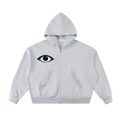EYE Fleeced Full-Zip Boxy Hoodie