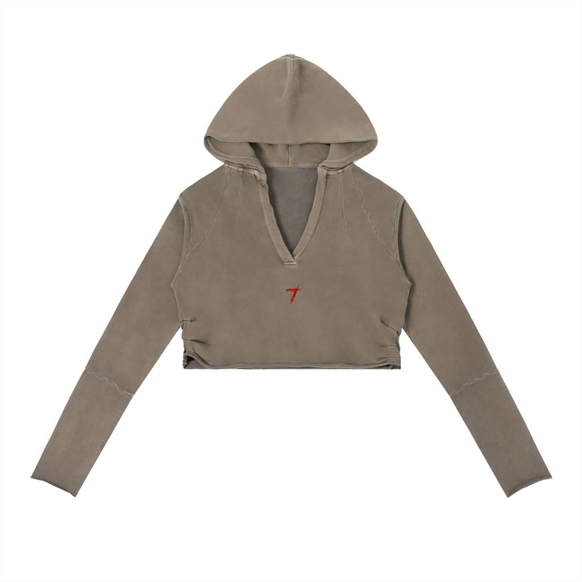 Woman's Vintage Washed Raw Edge Hoodie