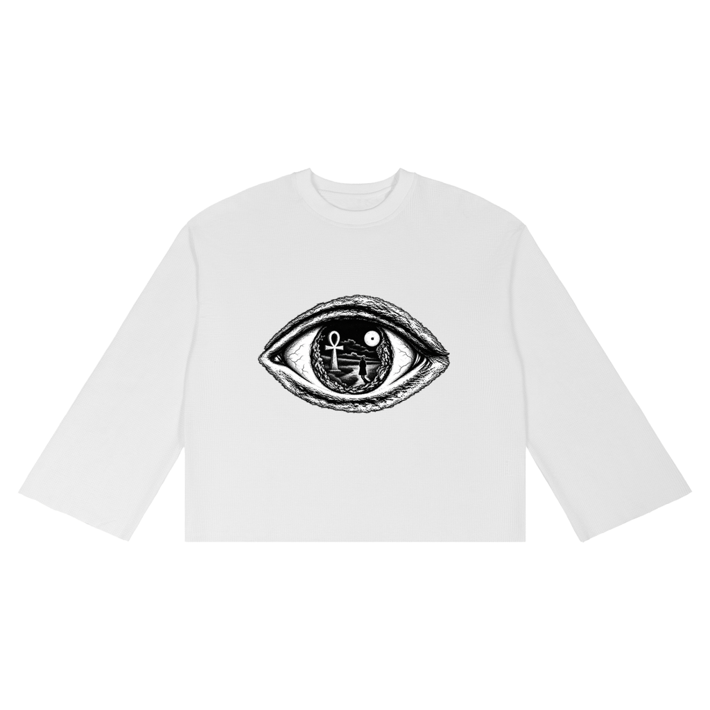 Unisex Waffle Raw Edge T-Shirt